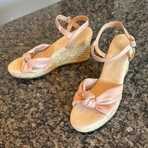 Anne Klein Pink Wedge Sandals NWT